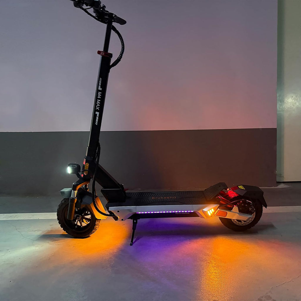 Electric Scooter Adults 1600/2000W Motor 50 Miles Long Range & 30/35 MPH Top Speed 10' Off Road Tire Folding E-Scooter 48V 20.8AH Battery Kick Scooter with Detachable Seat for Commuter Outdoor