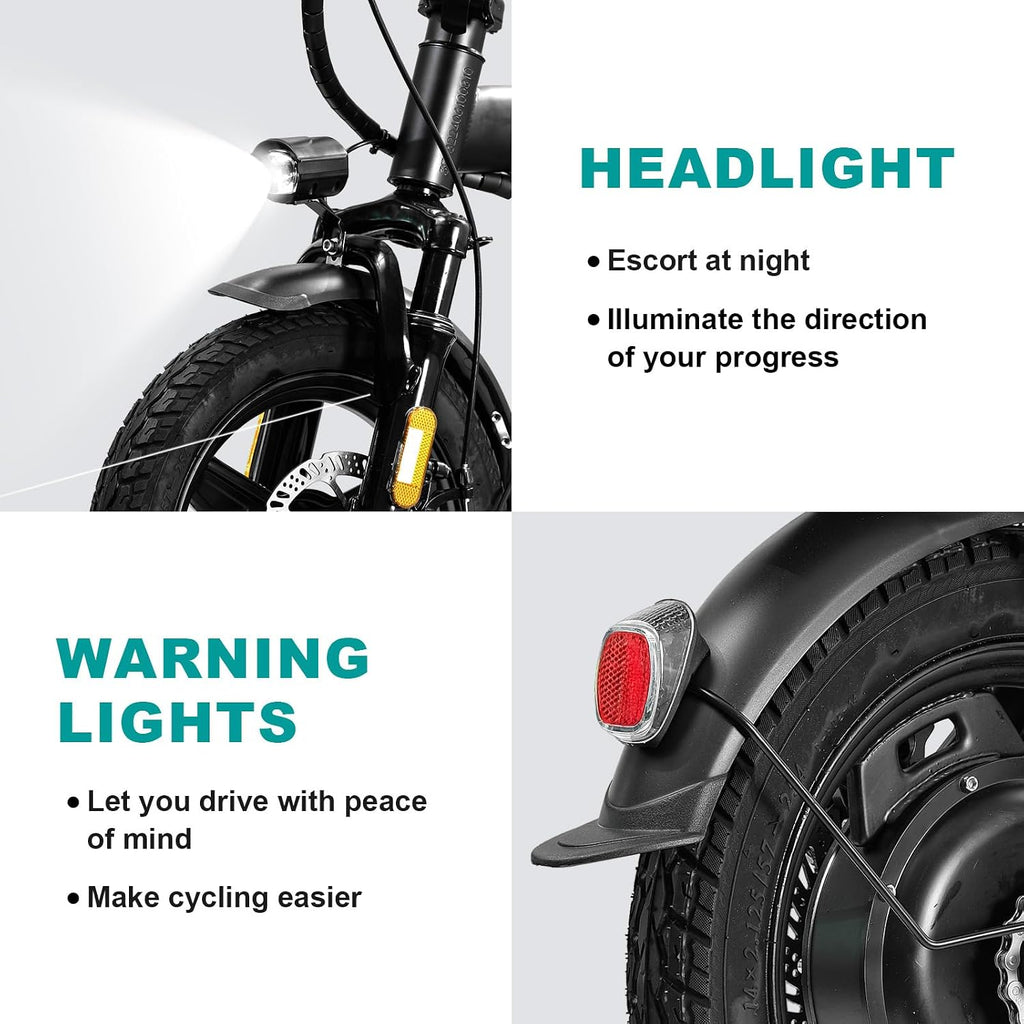Electric Bike for Adults Teens, Commuter City Folding ebike with 560W Motor and 48V Battery, 24MPH 3-Level Pedals Assist, Dual Disc Brakes,14' Compact Foldable Electric Bicycle with UL 2849 Certified