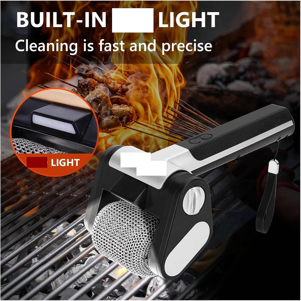 Fit for Cordless Brushless Electric Grill Cleaner with Lights - BBQ Brush for Kitchen and Camping(Stye F)