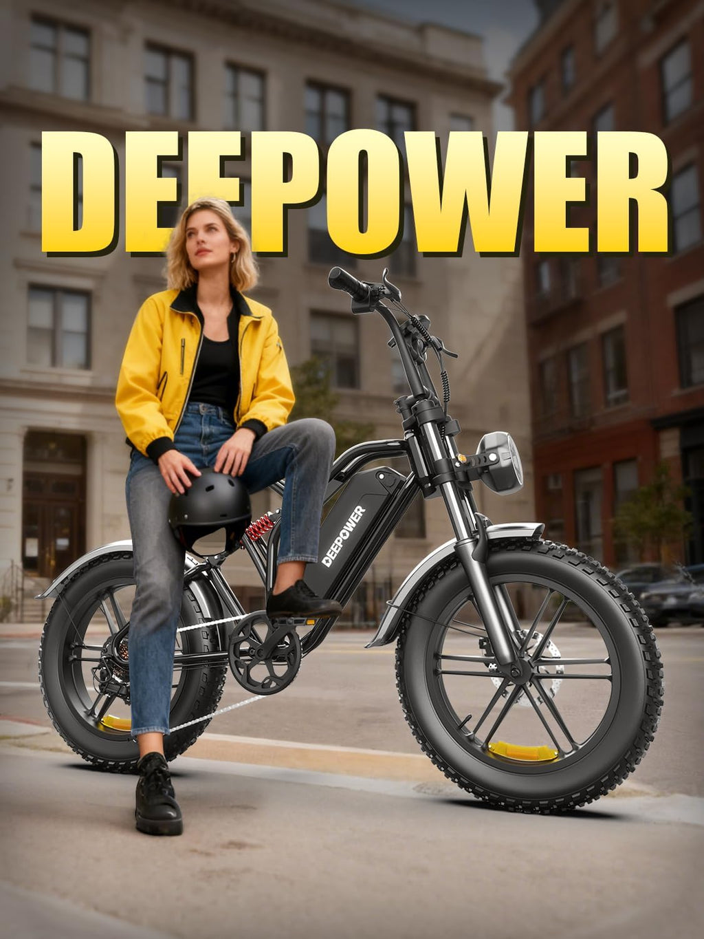 Rideon Electric Bike for Adults,1500W Peak Motor Ebike, Up to 60Miles 32MPH, Fat Tire Electric Bike with 48V 13AH Removable Battery (S20-13AH-1500w)