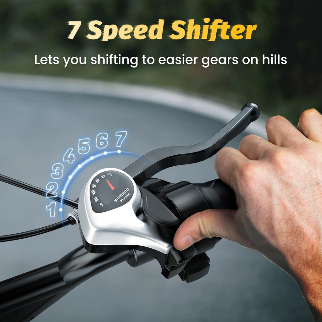 Folding Electric Bike, Removable Large Capacity Battery Ebike,Fat Tire Adult E-Bik,Long Range, Long-lasting Ebike