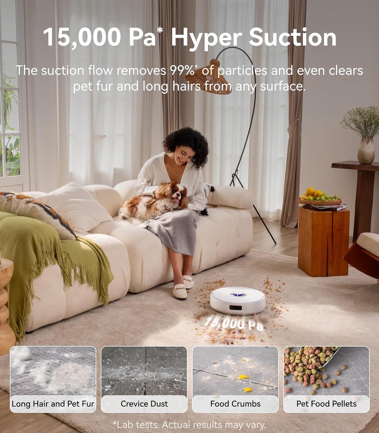 NARWAL Freo Z10 Robot Vacuum and Mop Combo, Tangle Free Robot Mop, 15,000Pa Suction, Adapts to Hard-to-Reach Areas,Self-Emptying,Mop Washing & Drying, Obstacle Avoidance,for Pet Hair & Floor (Renewed)