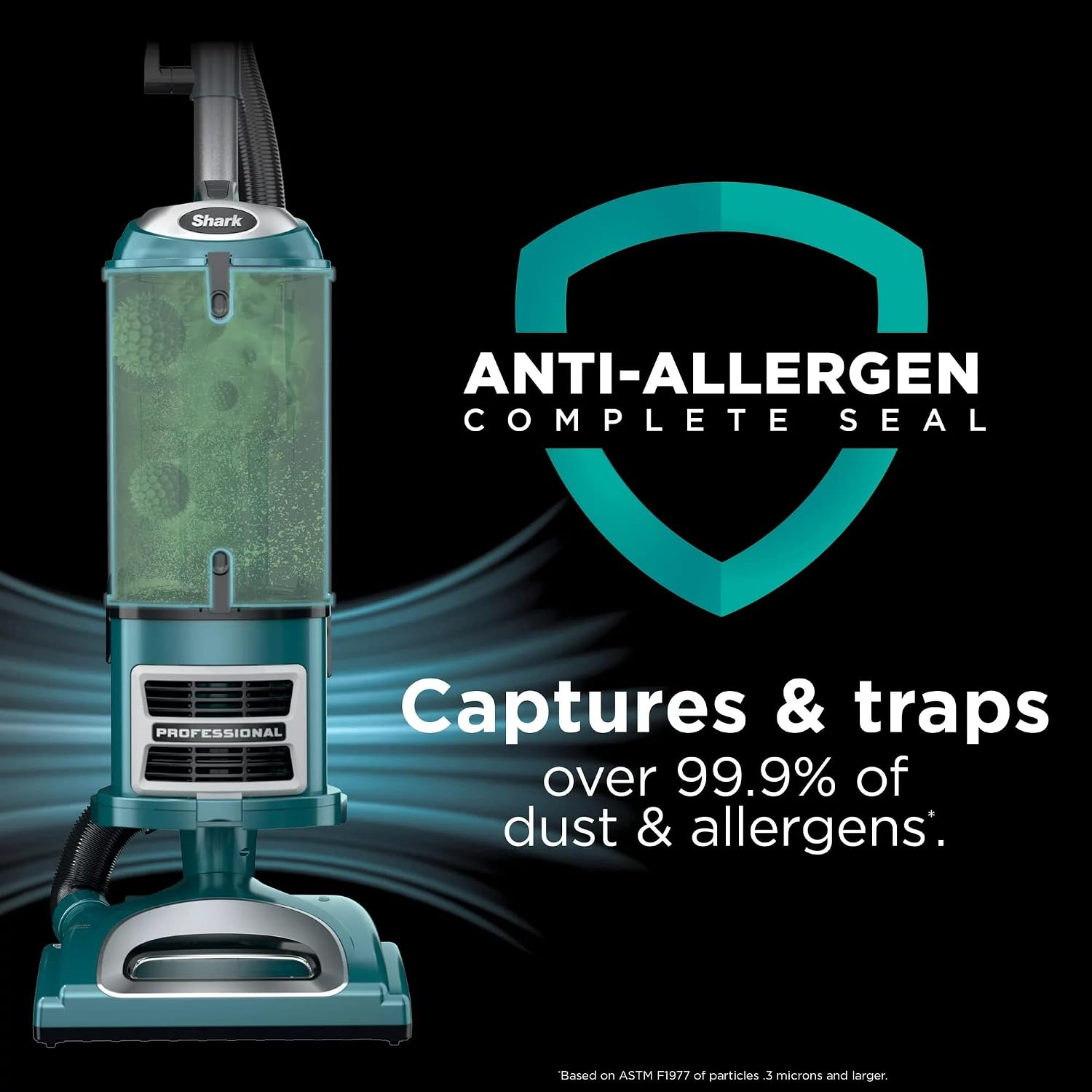 Shark CU512 Lift-Away XL Upright Vacuum with Crevice Tool, Teal (Renewed)