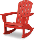 POLYWOOD® Nautical Adirondack Rocking Chair in Sunset Red