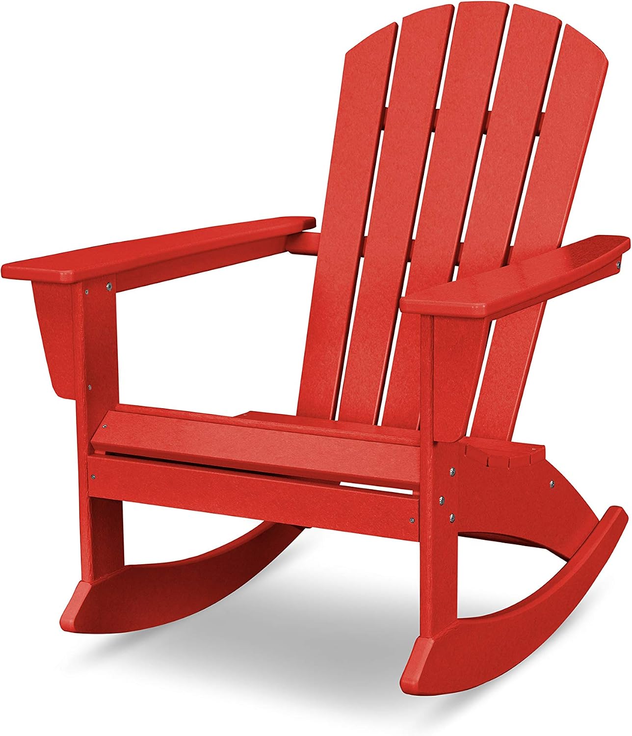 POLYWOOD® Nautical Adirondack Rocking Chair in Sunset Red