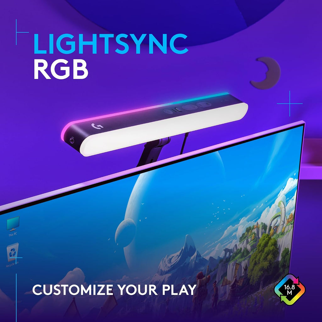 Logitech G Litra Beam LX Premium Dual-Sided RGB LED Streaming Key Light with TrueSoft, for Streaming, Broadcasting, LIGHTSYNC, Bluetooth, USB, PC/Mac - Graphite