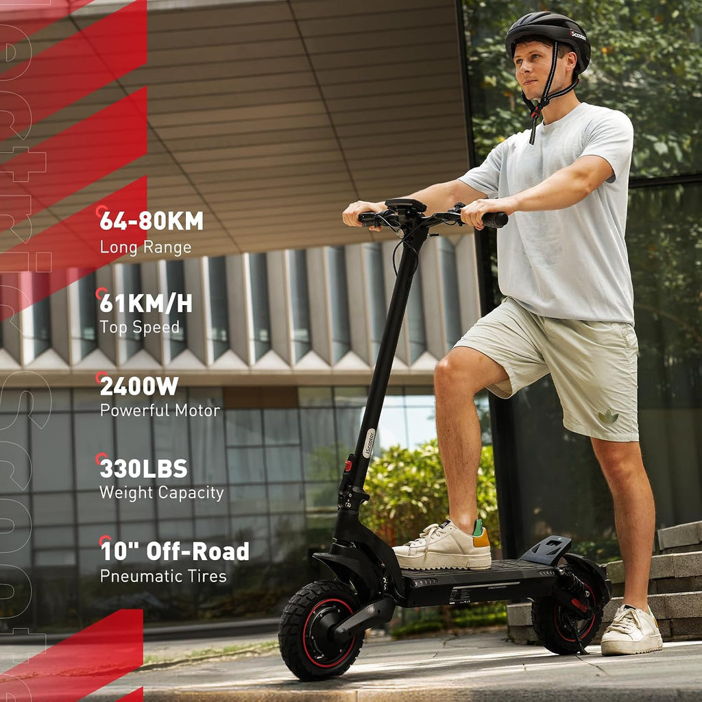 iScooter Electric Scooter Adults, 2000W/1000W Motor Up to 38/28 MPH Top Speed Escooter, 10/11' Off-Road Pneumatic Tire Scooters for Adults with Cruise Control, Dual Suspensions, Foldable E-Scooter
