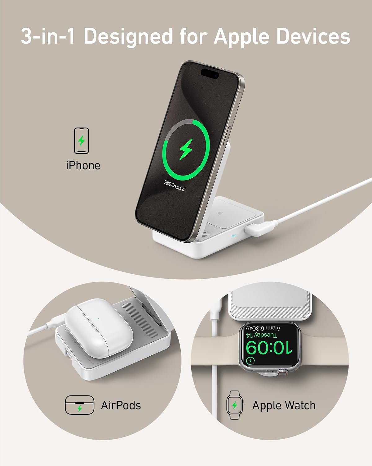 Anker MagGo Wireless Charging Station MagGo 15W Power Bank