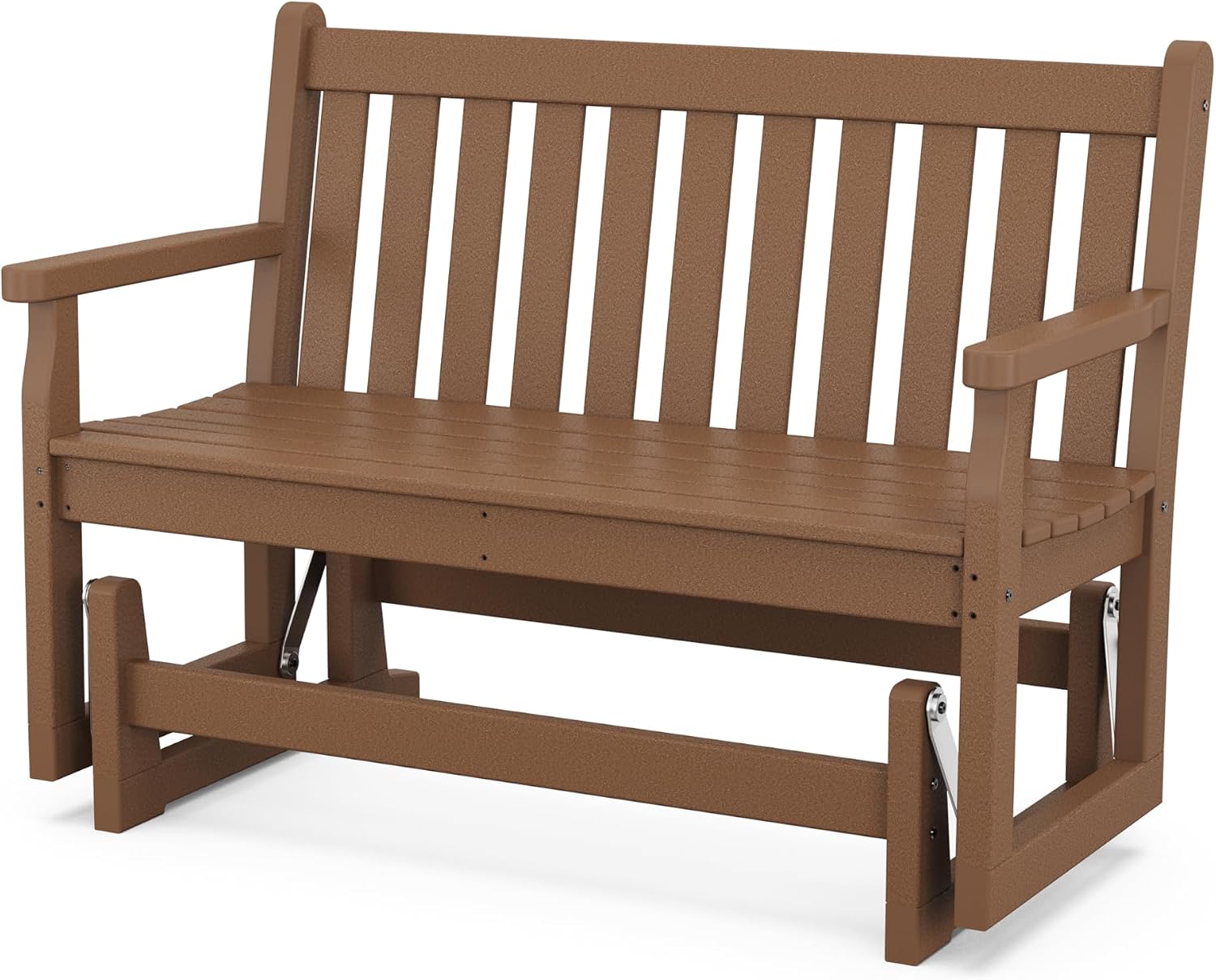 POLYWOOD TGG48TE Traditional Garden 48-Inch Glider, Teak