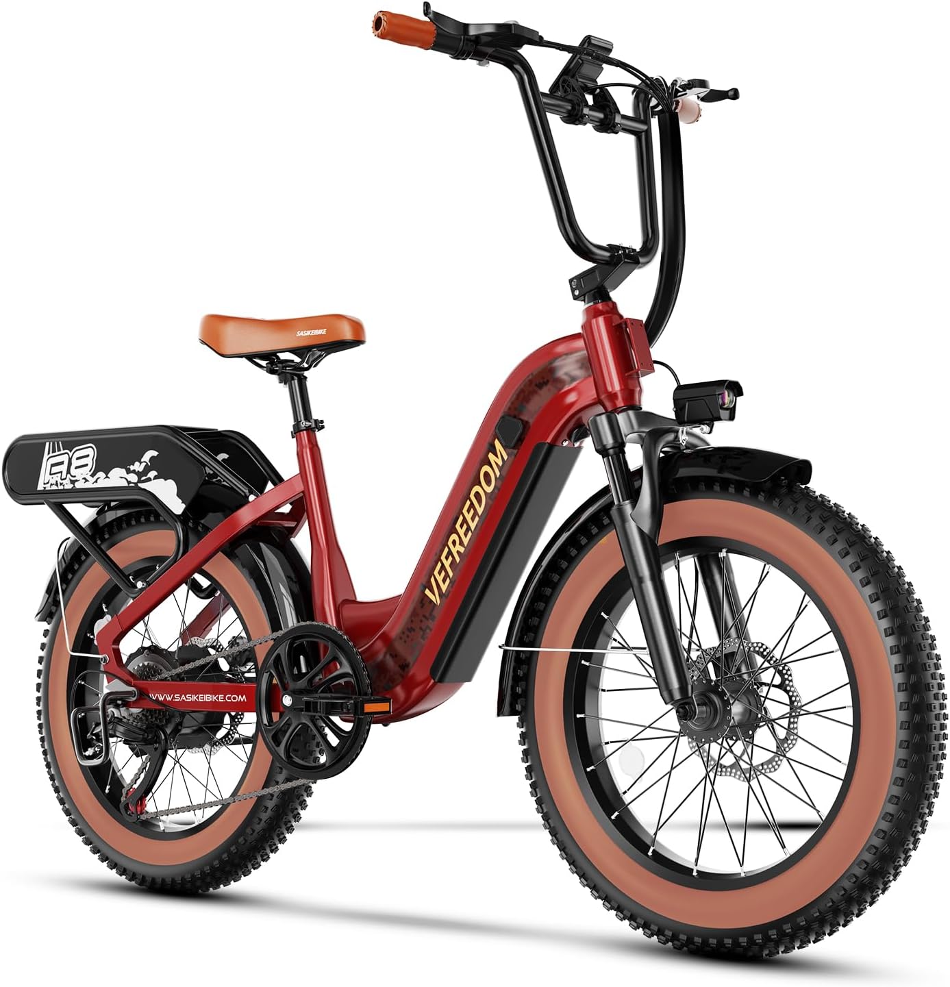 SASIKEIBIKE 1500W Electric Bike for Adults Full Suspension,48/52v 20AH Electric Dirt Bike with 20' x 4.0 Fat Tire,70 Miles Electric Bicycle, Ebike for Snow, Mountains, Road UL Certified