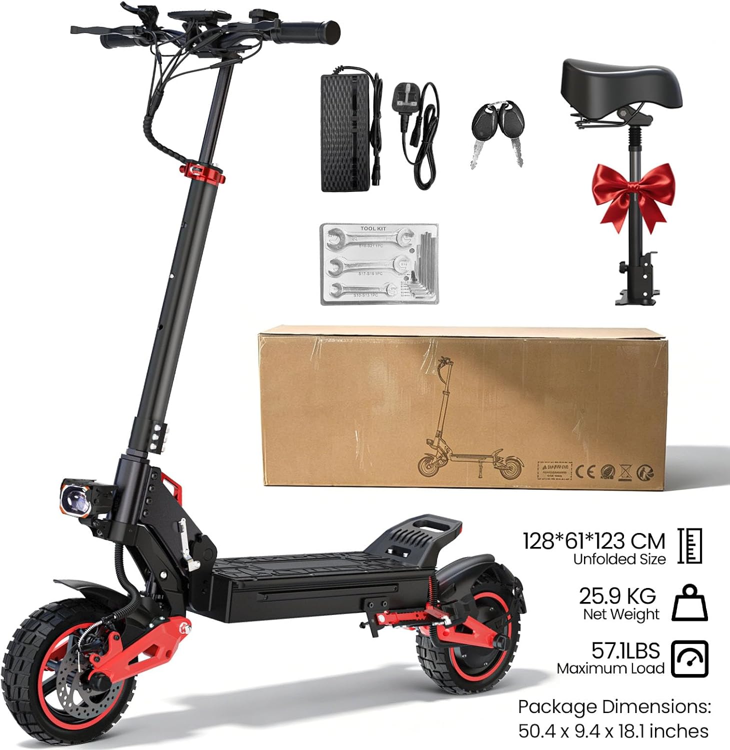 Electric Scooter for Adults Teens - 1600W EScooter Up to 31MPH & 32-34Miles Long-Range Foldable Scooter for Commuting with Double Braking,10.5' Offroad Tires Adult electricscooter