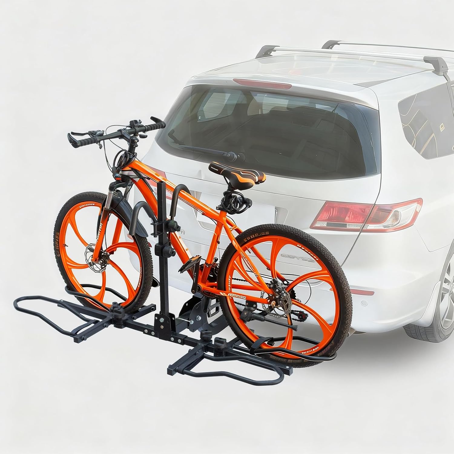 Bike Rack Hitch, 2 Bike Rack for Hitch, Hitch Mount Bike Rack for Car SUV Truck, 160 lbs Capacity, Foldable Tilt-Away Trailer Hitch Bike Rack for E-Bikes and Fat Tire Bikes, Fits 2' Receiver