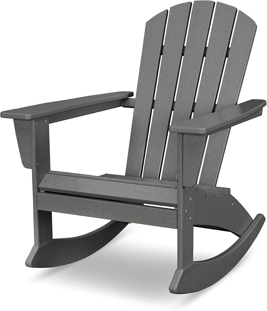 POLYWOOD® Nautical Adirondack Rocking Chair in Slate Grey