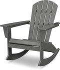POLYWOOD® Nautical Adirondack Rocking Chair in Slate Grey