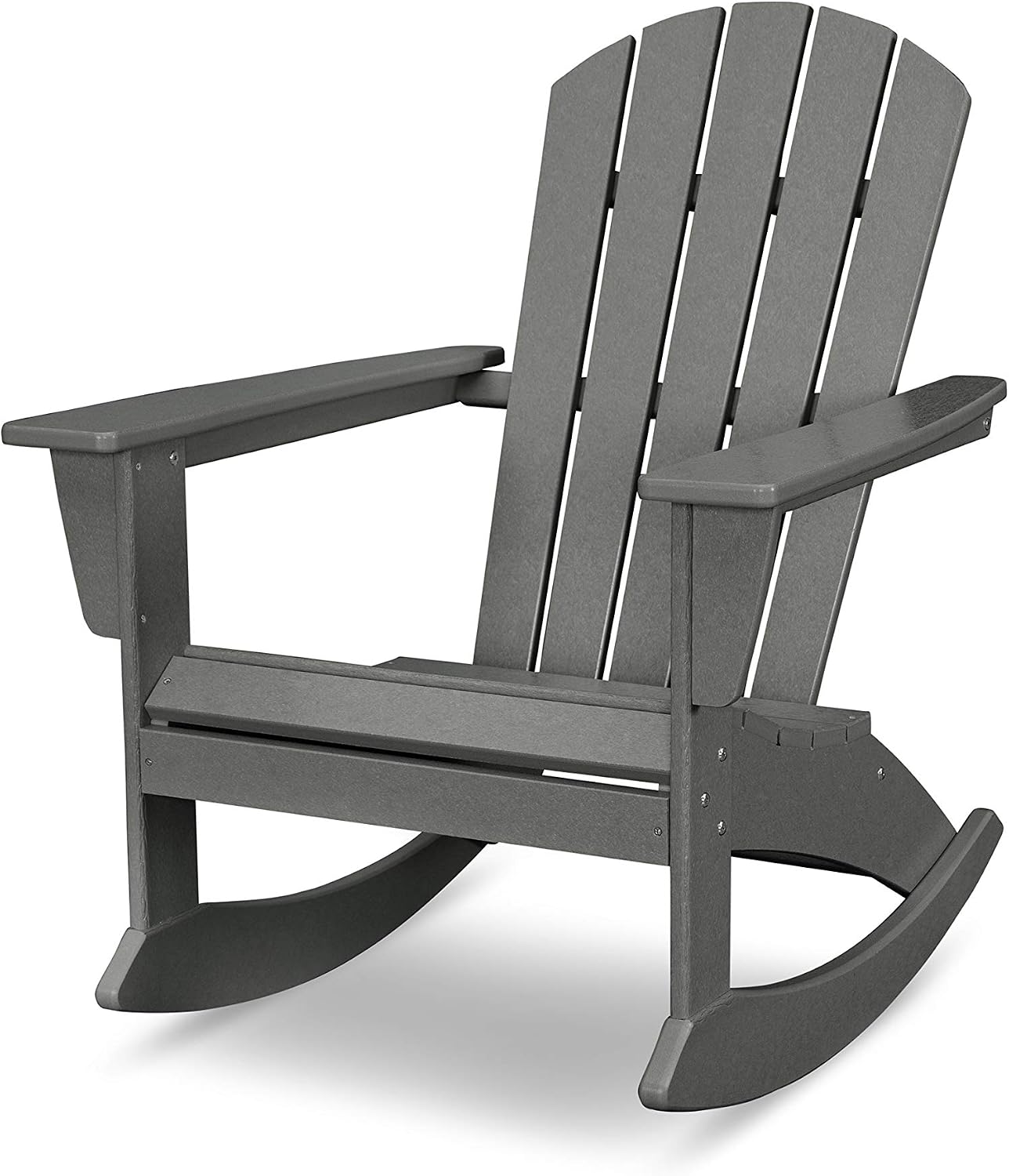 POLYWOOD® Nautical Adirondack Rocking Chair in Slate Grey