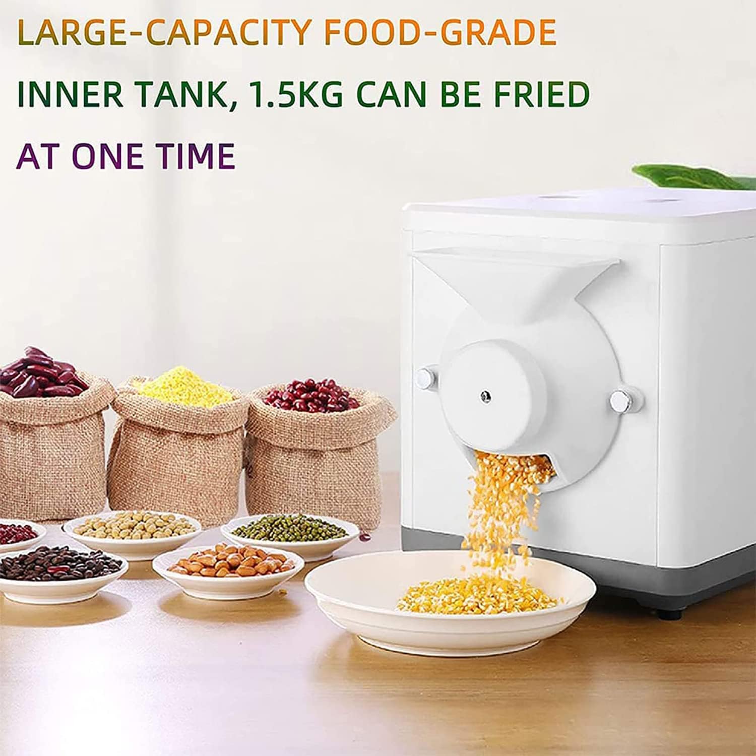 Coffee machine 1600W Coffee Roaster, Electric Coffee Roaster Machine, Automatic Household Electric Coffee Bean Roaster Machine, Non-Stick Electric Nut Peanut Cashew Chestnuts Coffee Bean Roasting
