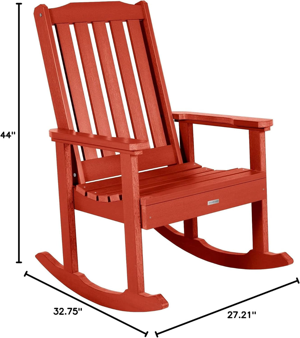 Highwood Lehigh Rocking Chair, Rustic Red