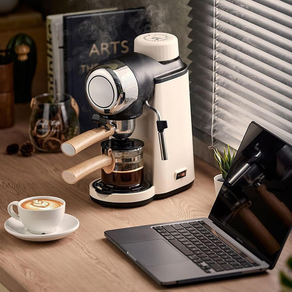 Espresso Coffee Maker, Traditional Barista Pump Espresso Machine, Semi Automatic Espresso Machine, with Steam Frother, 5 Bar Pressure Pump, Room