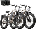 2026 Dual Motor Electric Bike for Adults AWD 5000W/3000W Peak 40 MPH/30 MPH E Dirt Bike, 52V/48V Removable Battery 65/80/150 Miles Max Long Range with Full Suspension 26' Fat Tires Mountain Bike
