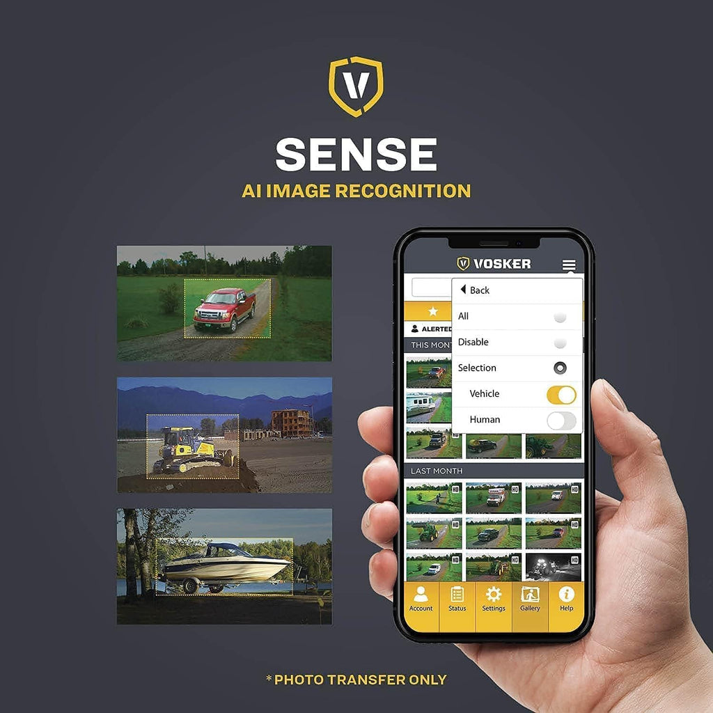 Vosker V150 Solar-Powered LTE Cellular Home Security Outdoor Camera | Motion Activated Sensor Nightvision Wireless Camera | Receive Photos on Your Mobile App with SD Cards and Cleaning Cloth (3PK)