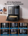 eufy E25 Omni Robot Vacuum and Mop Combo,HydroJet System, 20,000Pa Turbo Suction, Zero-Tangle Design, Auto-Empty & Self-Cleaning All-in-One Station + Official Floor Cleaning Solution*1