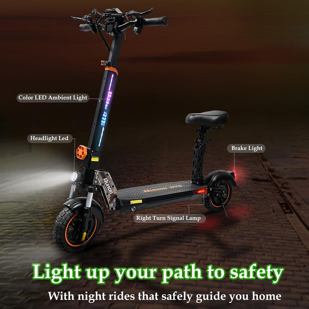 Electric Scooter for Adults, 5600W/1500W/1200W/800W Motor Fast Electric Scooter, 46/40/35 MPH Top Speed, 27Ah/20.8Ah/15.6Ah Battery, 10/11' Off Road Tire Foldable E-Scooter for Commuter Outdoor campus