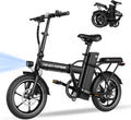 WINDHORSE 16' Folding Electric Bike for Adults, 630W Peak Electric Bicycle, 20MPH, 20-35 Miles Range, 288Wh Removable Battery, UL2849 Certified Commuter Ebike