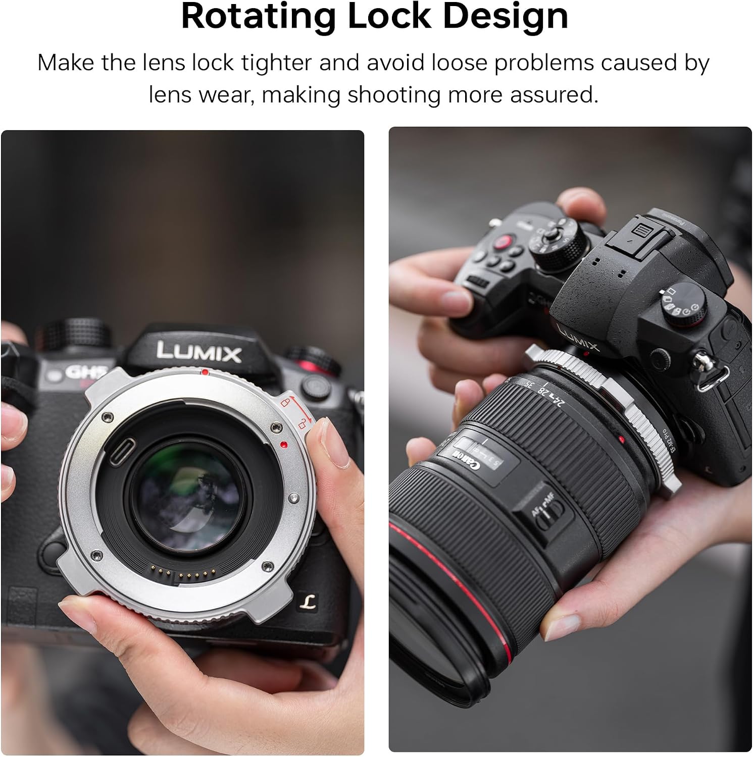 VILTROX EF-M2 Pro Lens Mount Adapter Auto Focus 0.71x Reducer Speed Booster with Security Lock Compatible with Canon EF Mount Lens to M4/3 Camera GH4 GH5 GH5S GF6 GX85 GX7 Olympus E-M5 E-M10 E-PL5