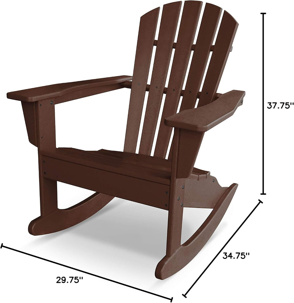 POLYWOOD® Palm Coast Adirondack Rocking Chair, Mahogany