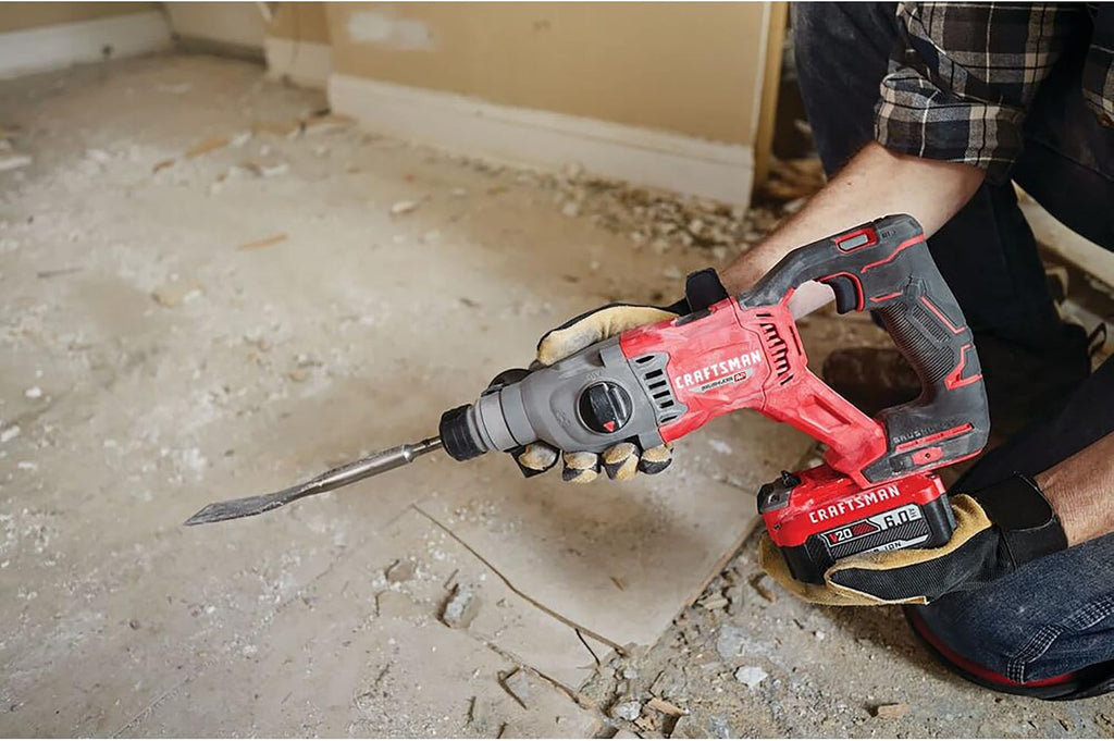 CRAFTSMAN V20 RP SDS Rotary Hammer Drill, Cordless, 7/8 inch, 2 Joules, Bare Tool Only (CMCH234B)