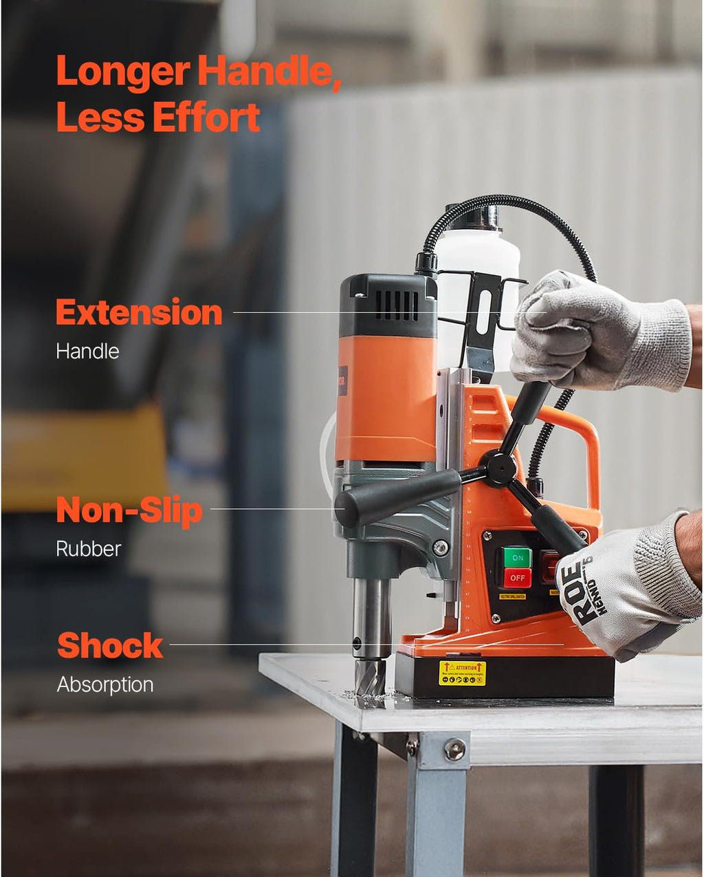 VEVOR Mag Drill Press, 1300W 1.57' Boring Diameter, 2922lbf Power Portable Magnetic Drill, 810 PRM, Electric Drilling Machine for Metal Surface, Industrial and Home Improvement