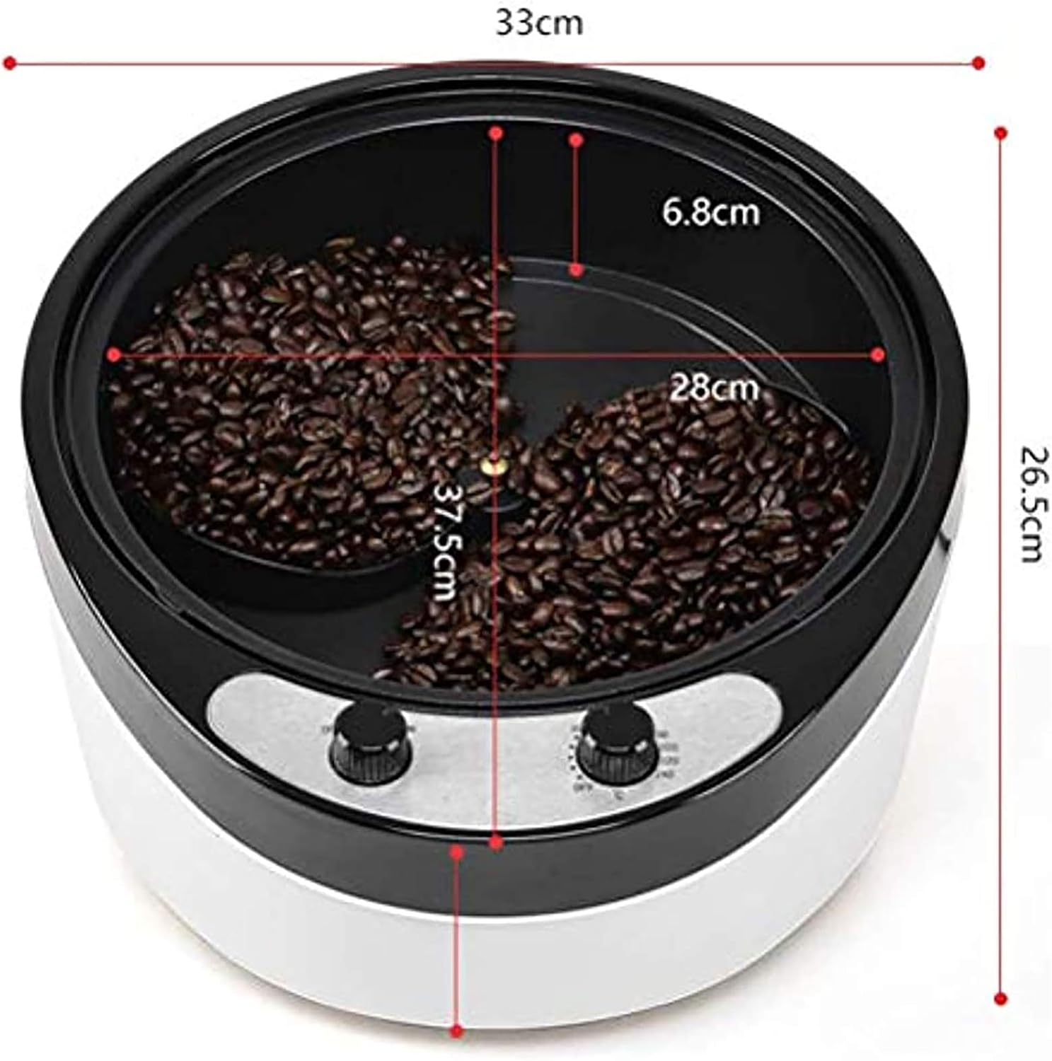 Coffee Machine Electric Coffee Roaster Machine Coffee Bean Roasting Machine for Home Use with Temperature Adjustment, for Baking Coffee, Raw Beans, Tea, Grains and Sesame