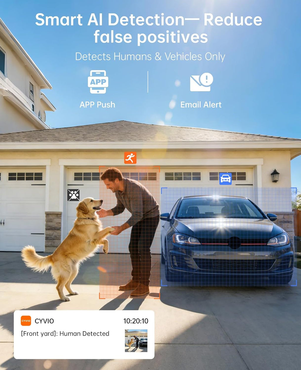 4K PoE Security Camera System with NVR, 4× 8MP Wired Outdoor Cameras, 24/7 Local Recording, No Monthly Fees, AI Human & Vehicle Detection, 2TB HDD Included, IP67, for Home & Small Business