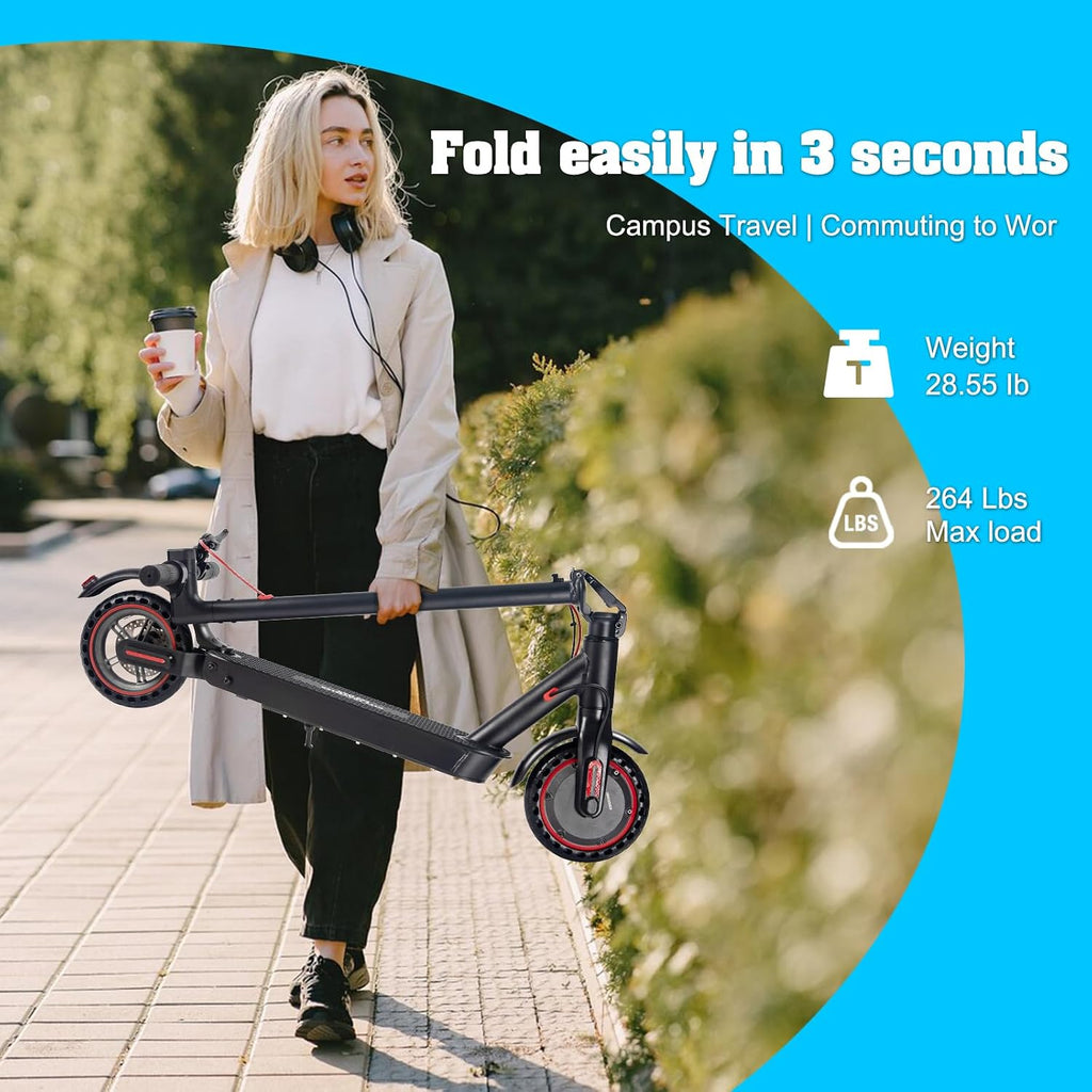 Electric Scooter for Adults, 350W/800W Motor, 15/22/34 Miles Range, 8.5/10' tire, Folding E-Scooter with Dual Suspension, Teenage Off-Road E Scooter