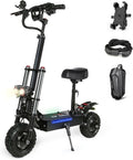 COFANSON Adult Electric Scooter 5600W Dual Motor with Seat, Top Speed 50mph, Range 50-60 Miles, Foldable Commuter Electric Scooter