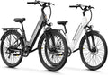 Aipas Electric Bike for Adults with 1100W Motor Peak, 48V 12.8Ah Battery, Max 62 Miles 28MPH, 26' Electric Commuter Bike with 7-Speed and Suspension System