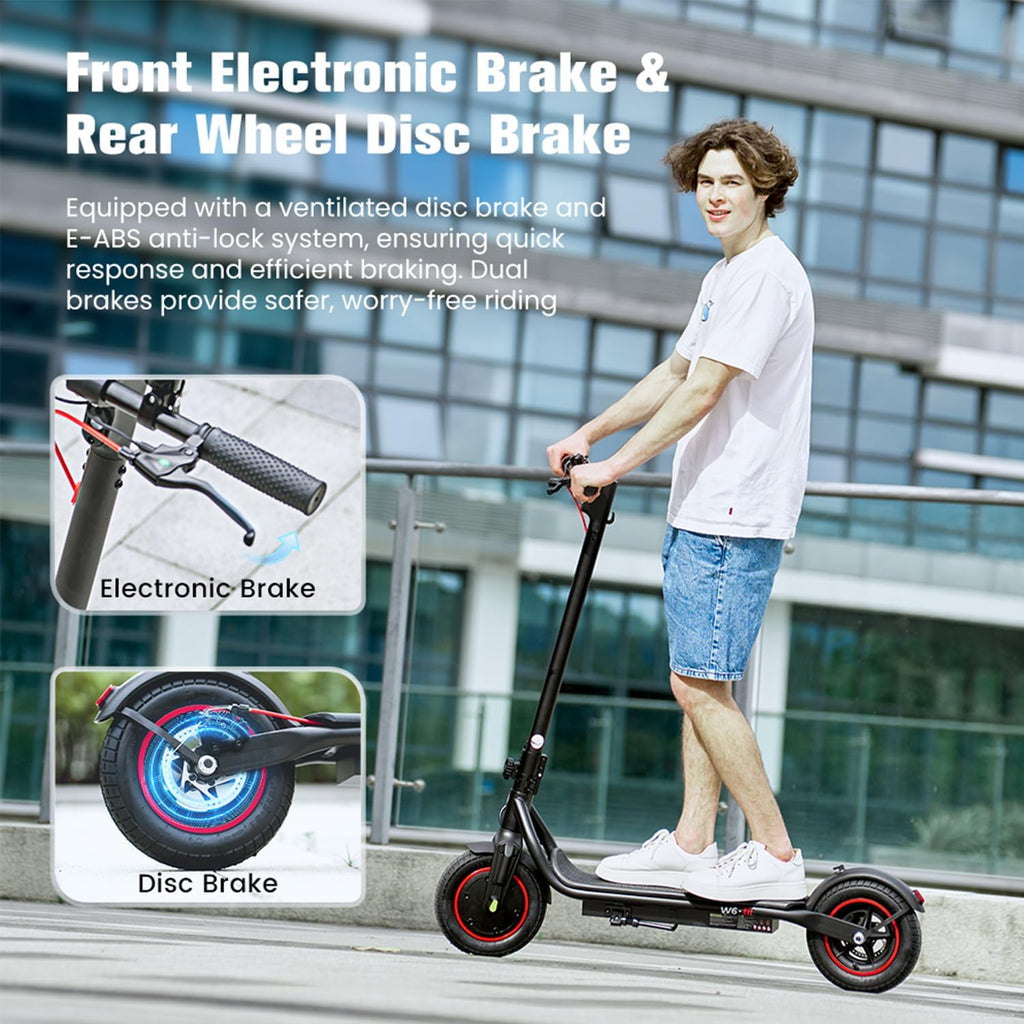 Electric Scooter, 23 Miles, 22 MPH Top Speed Electric Scooter for Adults, 500W Powerful Motor,10'/8.5' Pneumatic Tires Commuting Scooter, Foldable Escooter for Commuting & Campus Use