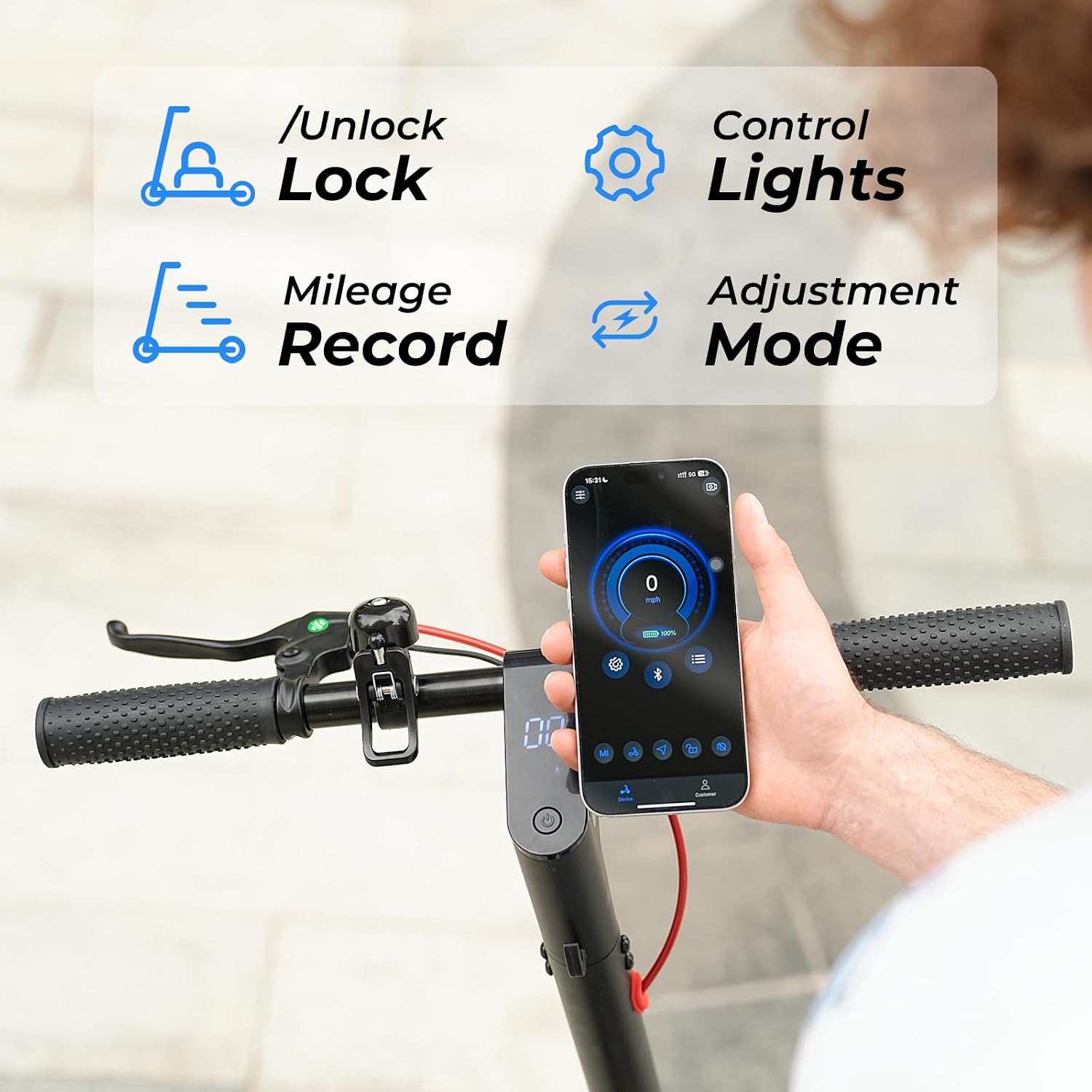 Electric Scooter, 500W/750W Powerful Motor, 22/25 MPH Top Speed & 23/28 Miles Range, 9.3'/10' Tires, Foldable Commuter Scooter for Adults and Teens with Dual Braking,Cruise Control,APP Control