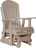 LuxCraft 2' Adirondack Glider Chair, Outdoor Patio Rocking Glider, Gliding Rocker for Outside (Weatherwood)