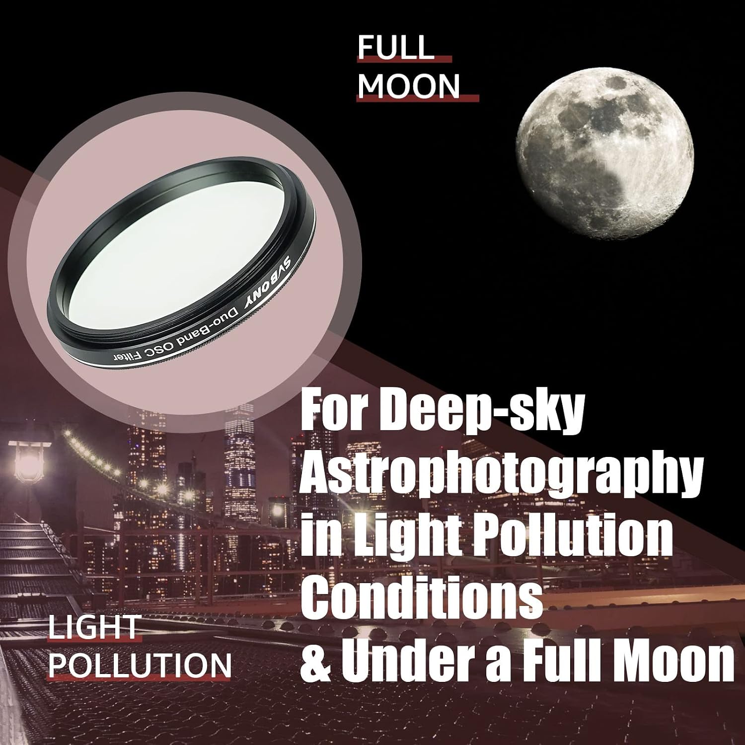 SVBONY SV550 APO Telescope, Bundle with SV405CC Cooled Camera, SV220 Telescope Filter, 122mm F7 Triplet Apochromatic Refractor and Deep Sky Camera, 2 inches Dual-Band Nebula Filter for Astrophotograph