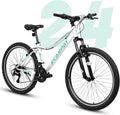 Ecarpat 24 26 Inch Women Girls Mountain Bike, Disc/V Brakes 21 Speeds Women Bike, Sturdy Steel Frame and Suspension Fork, Stylish Adult and Teens Bicycle for Urban Trail Snow Commuter