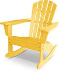 POLYWOOD® Palm Coast Adirondack Rocking Chair, Lemon