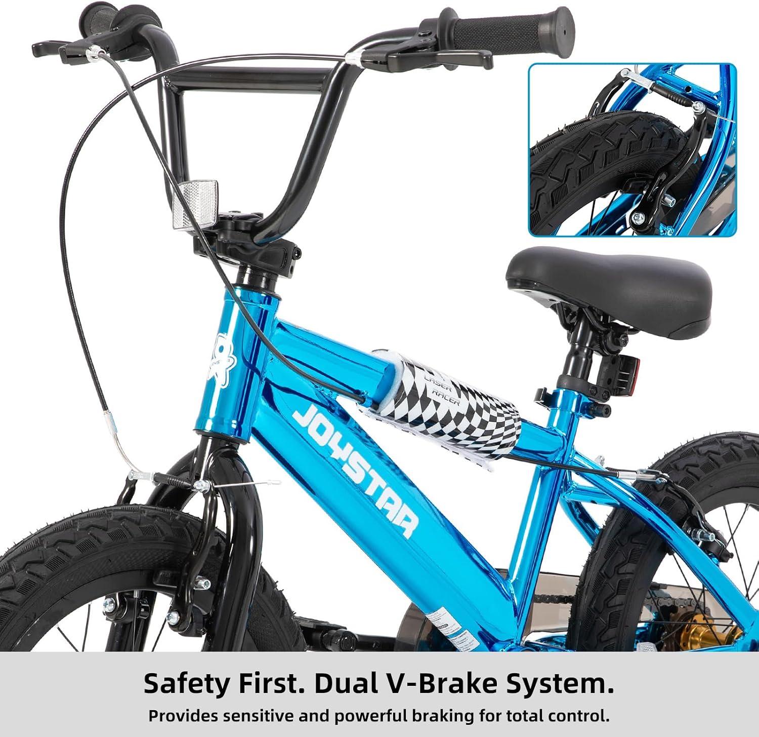 JOYSTAR Kids Bike for Ages 3-10 Years Old Boys Girls, 16 20 Inch BMX Style Kid's Bikes with Training Wheels & Metallic Colors, Children Bicycle
