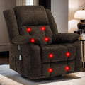 Korser Rocker Recliner Chair, Glider Recliner Chairs for Adults, 360° Swivel Recliner with Massage and Heating, Rocking Recliner Chair with Side Pockets and USB for Living Room, Bedroom, Nursery