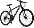 CamPingSurvivals 26/27.5' Mountain Bike 21 Speed Bikes for Adults, Men & Women Mountain Bike with High Carbon Steel Frame, All-Terrain Tires, Double Disc Brake and Suspension Fork