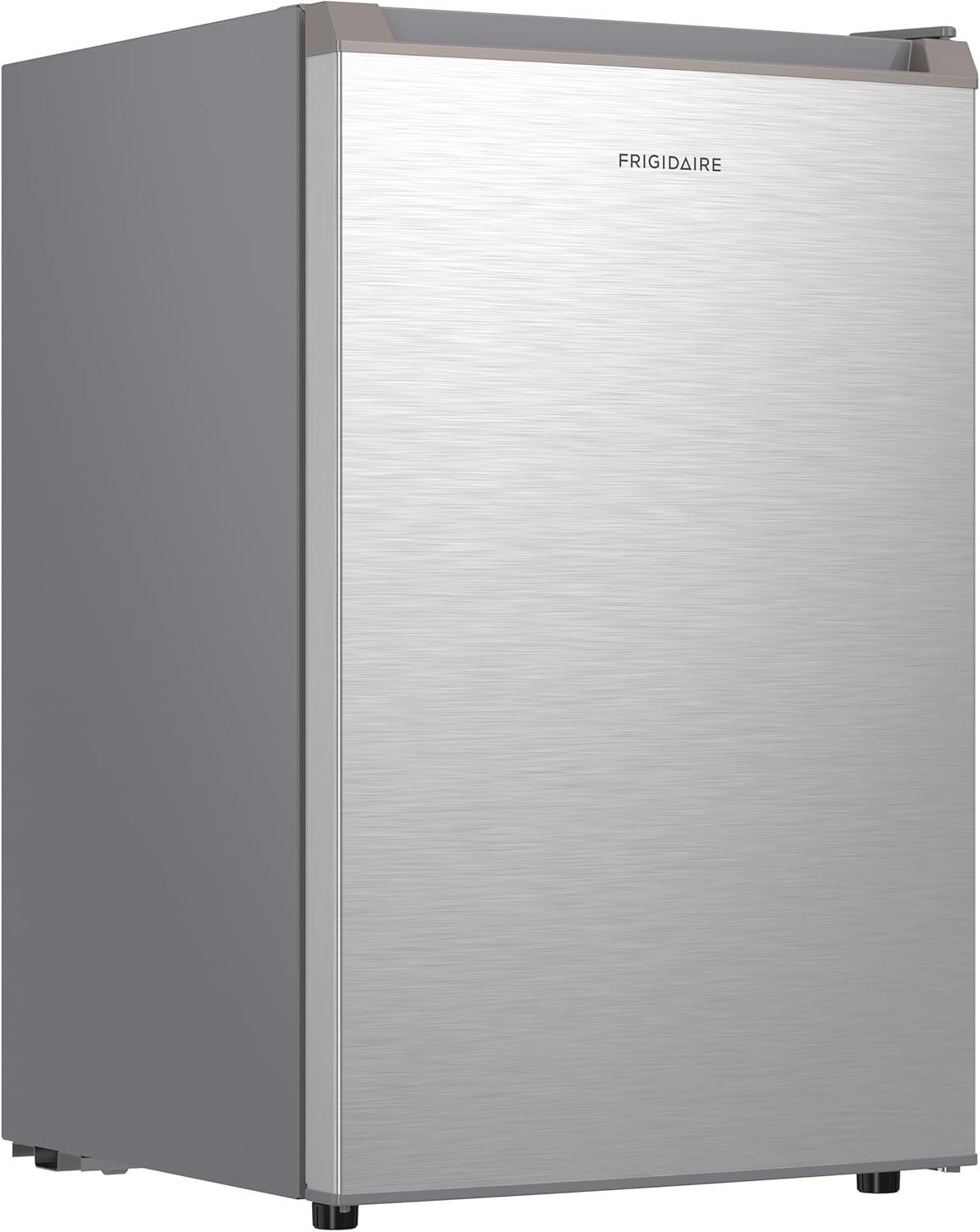 Frigidaire Mini Refrigerator, Compact Freezer Compartment, Adjustable Thermostat Control, Reversible Door, Contemporary Series, 4.5 cu ft, Platinum