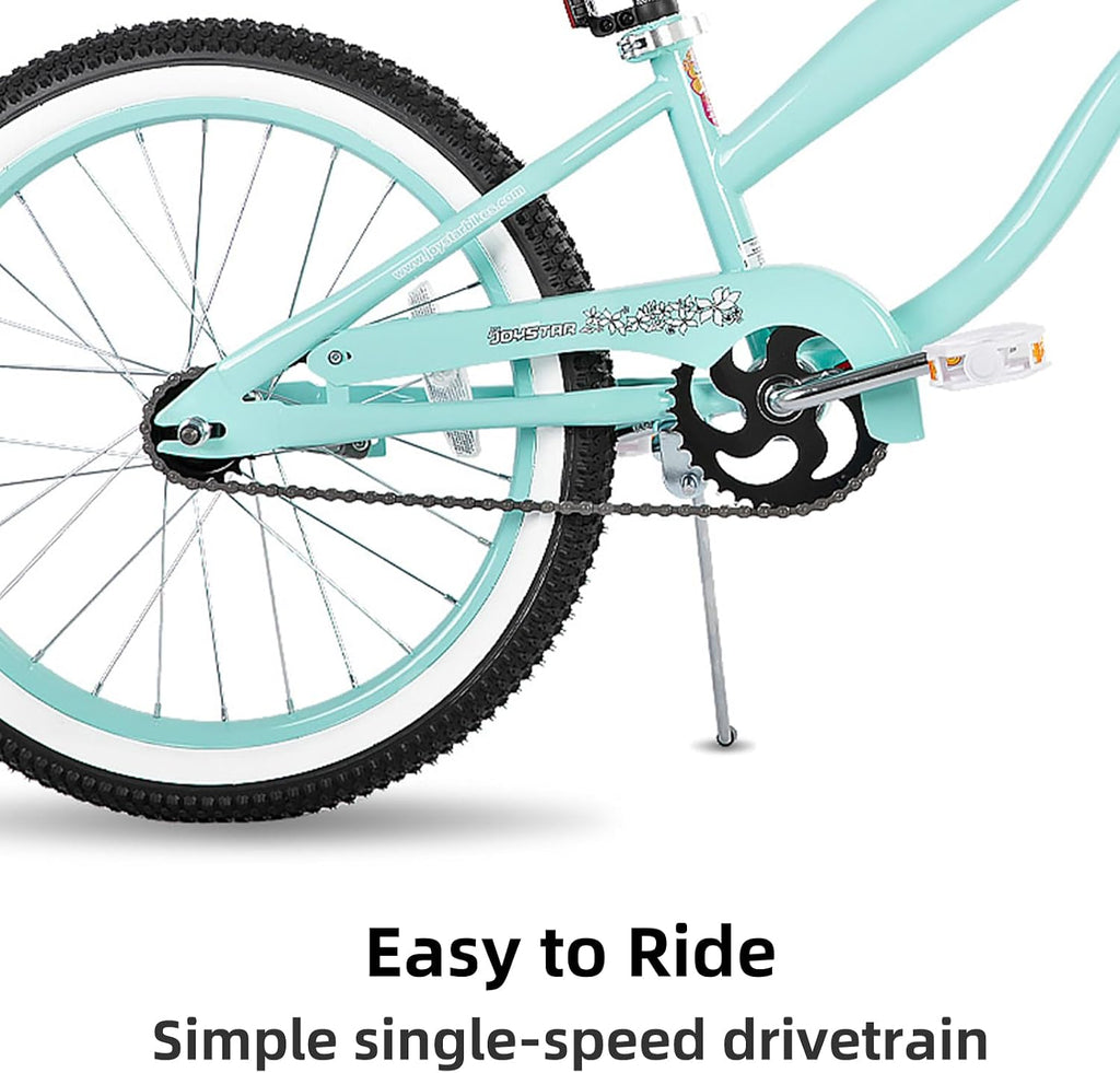 JOYSTAR 20' 24' 26' Beach Cruiser Bike for Girls, Boys, Mens and Womens, Single Speed Kids Cruiser Bikes with Coaster Brake, Multiple Colors