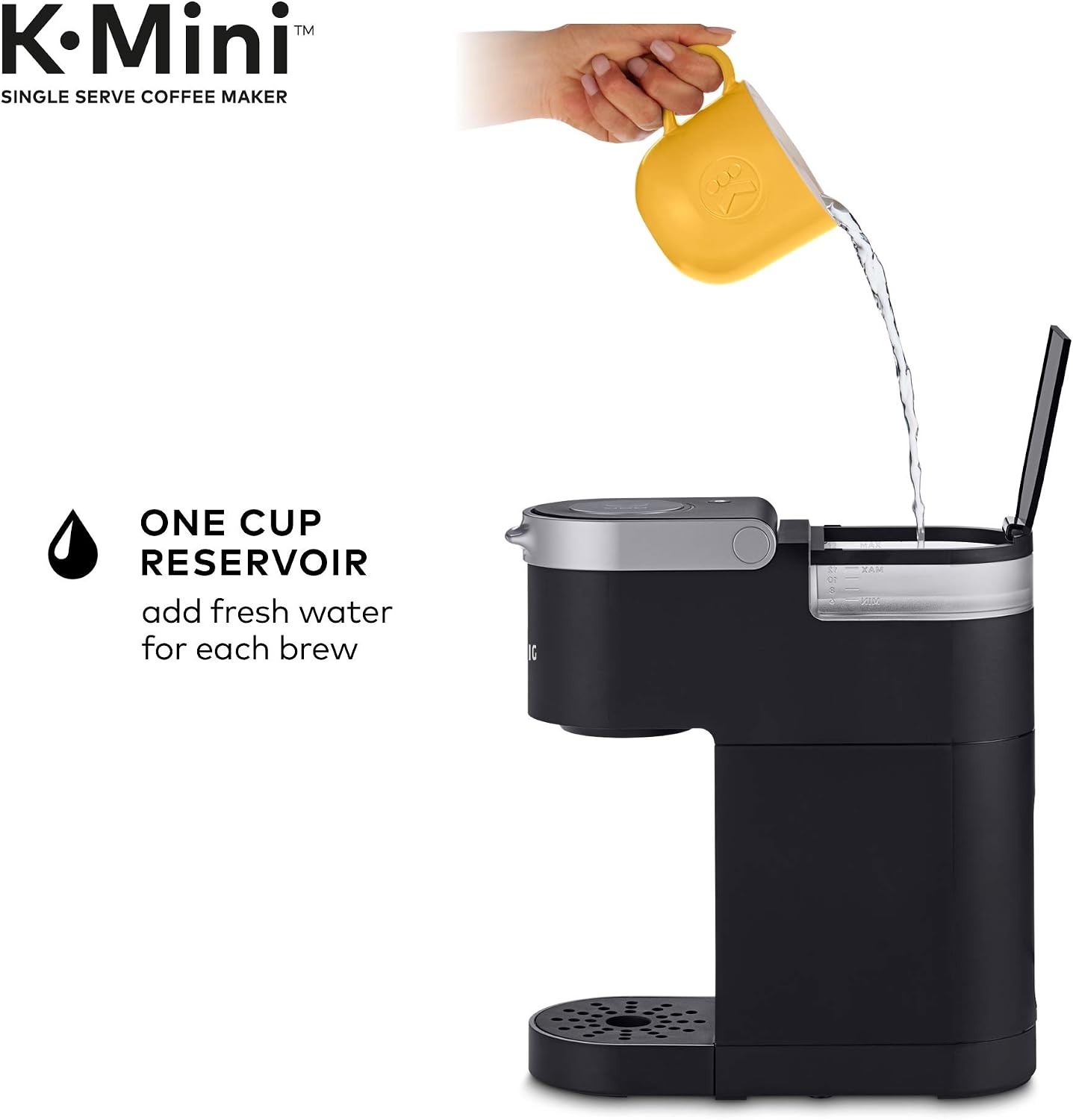 Keurig K-Mini Coffee Maker, Single Serve K-Cup Pod Coffee Brewer, 6 to 12 Oz. Brew Sizes, Black (Renewed)