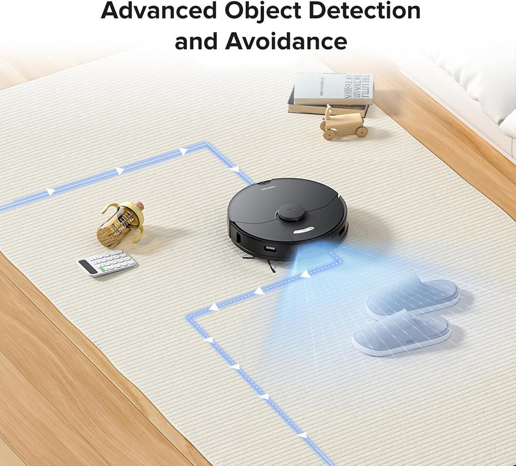 roborock S7 Max Ultra Robot Vacuum and Mop Combo, Auto Mop Drying, Auto Mop Washing, Self-Emptying, Self-Refilling, 5500Pa Suction, Reactive Tech Obstacle Avoidance, Black (Renewed)