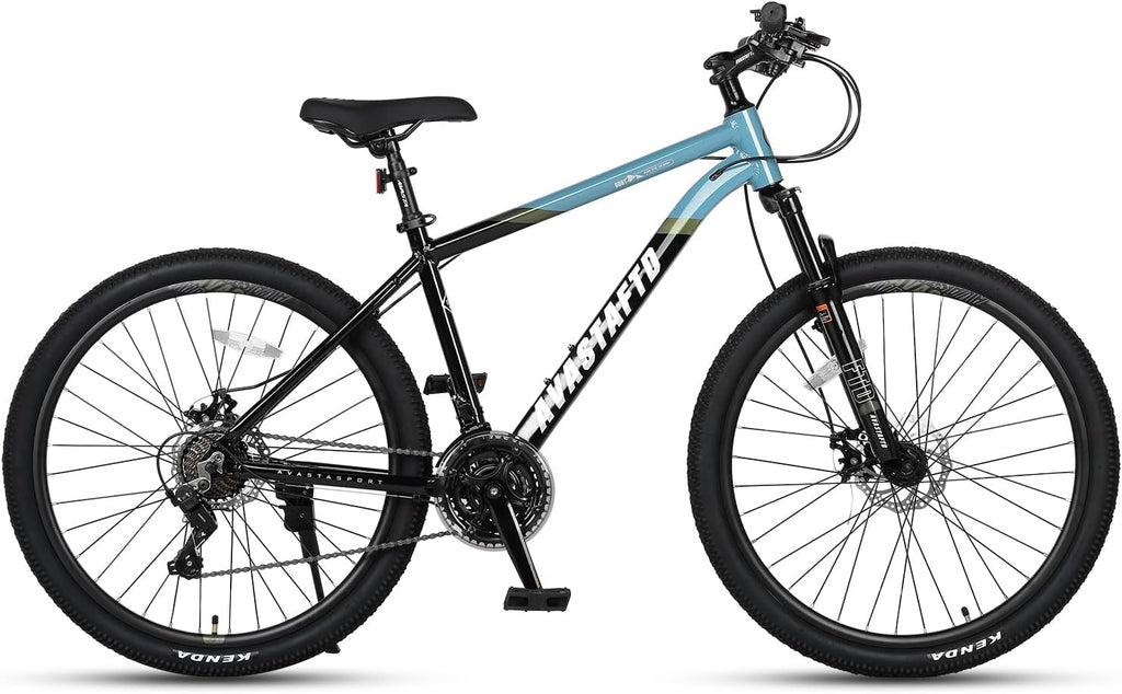 AVASTA Earth 26 27.5 inch Mountain Bike with 21-Speed, Aluminum Frame, Dual Disc Brake, Comfortable Saddle, Multiple Colors